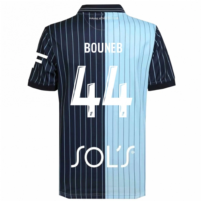 Danxen Hombre Camiseta Ismaïl Bouneb #44 Azul Marino Celeste 1ª Equipación 2025/26 La Camisa