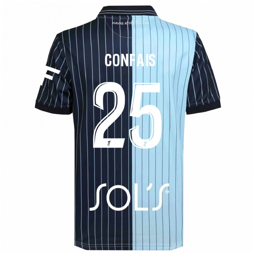 Danxen Hombre Camiseta Aloïs Confais #25 Azul Marino Celeste 1ª Equipación 2025/26 La Camisa