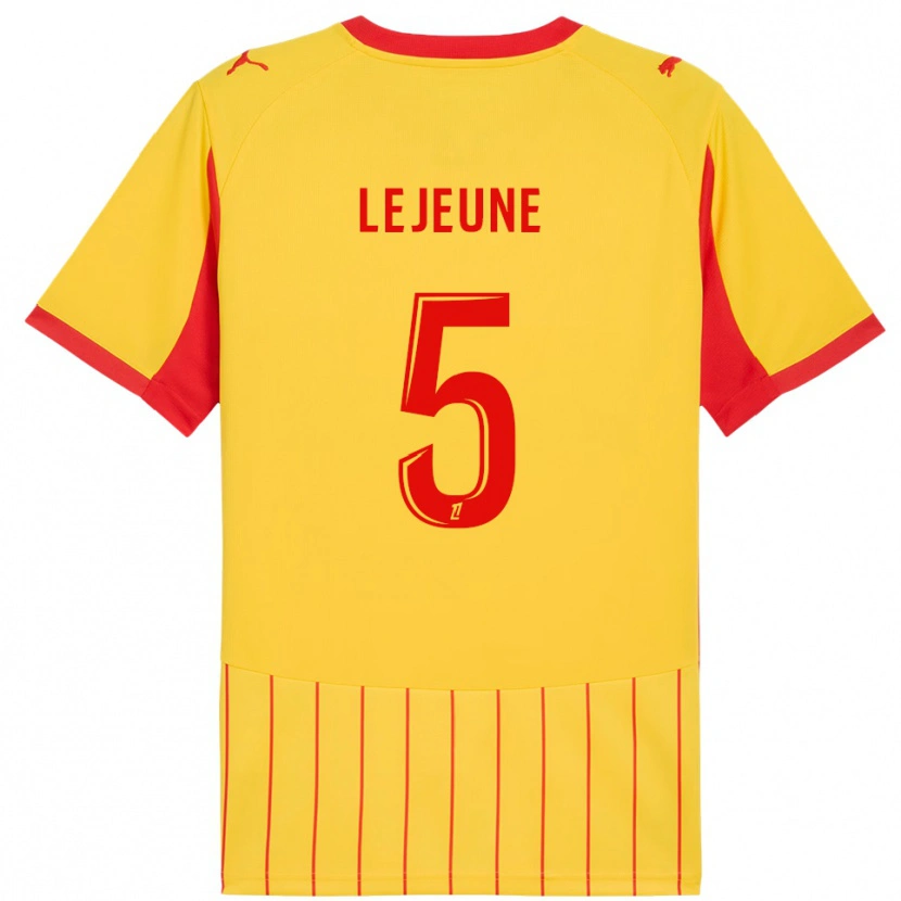 Danxen Hombre Camiseta Romane Lejeune #5 Amarillo Rojo 1ª Equipación 2025/26 La Camisa