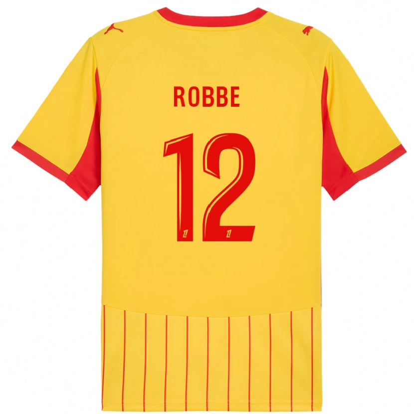 Danxen Hombre Camiseta Lucas Robbe #12 Amarillo Rojo 1ª Equipación 2025/26 La Camisa