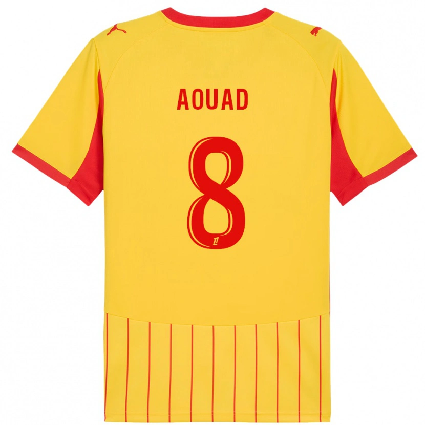 Danxen Hombre Camiseta Ismaël Aouad #8 Amarillo Rojo 1ª Equipación 2025/26 La Camisa