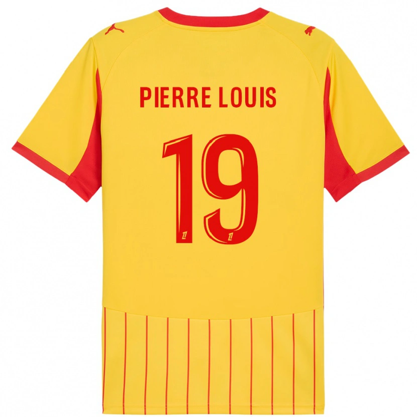 Danxen Hombre Camiseta Dayana Pierre-Louis #19 Amarillo Rojo 1ª Equipación 2025/26 La Camisa