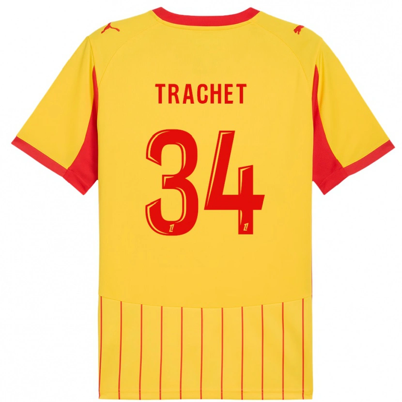 Danxen Hombre Camiseta Amélie Trachet #34 Amarillo Rojo 1ª Equipación 2025/26 La Camisa
