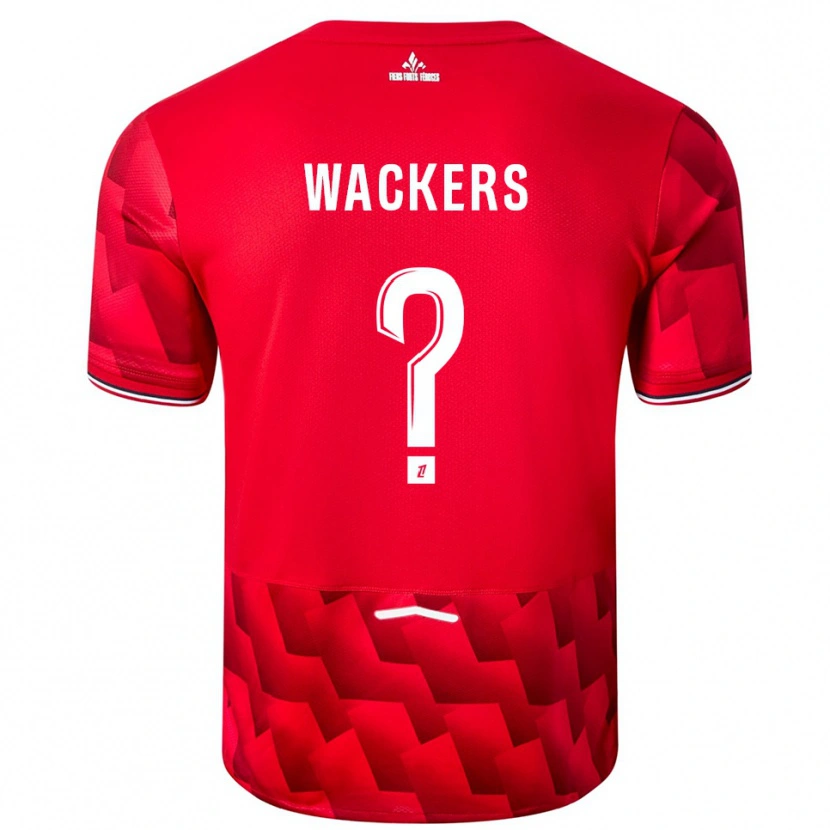 Danxen Hombre Camiseta Maxime Wackers #0 Rojo Blanco 1ª Equipación 2025/26 La Camisa