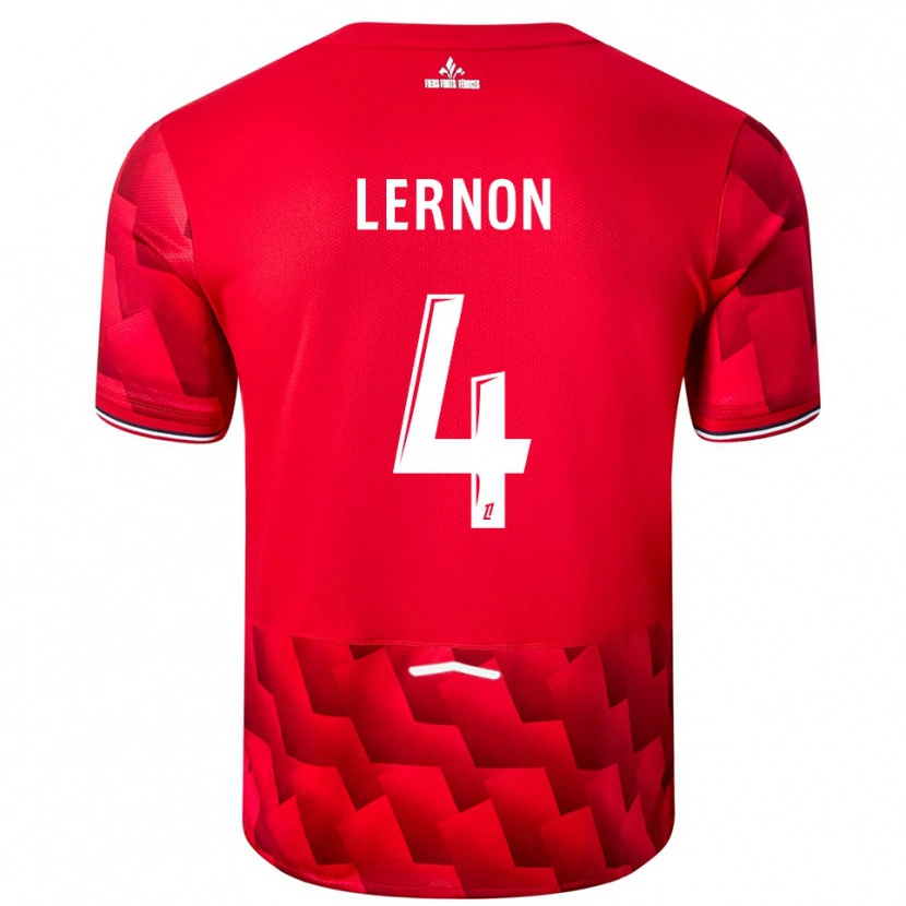 Danxen Hombre Camiseta Jessica Lernon #4 Rojo Blanco 1ª Equipación 2025/26 La Camisa