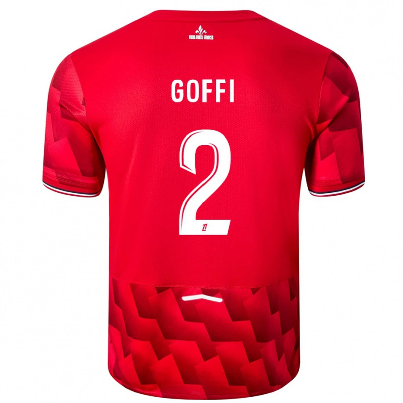 Danxen Hombre Camiseta Maxima Goffi #2 Rojo Blanco 1ª Equipación 2025/26 La Camisa