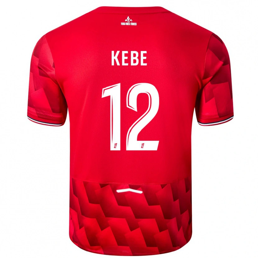 Danxen Hombre Camiseta Hamadi Kebe #12 Rojo Blanco 1ª Equipación 2025/26 La Camisa
