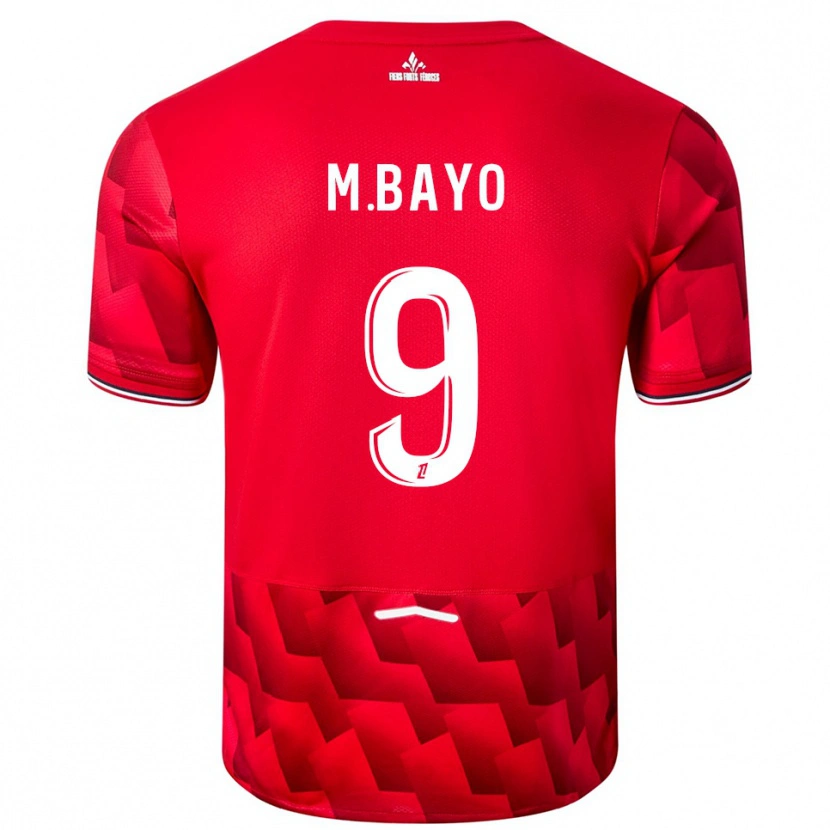 Danxen Hombre Camiseta Mohamed Bayo #9 Rojo Blanco 1ª Equipación 2025/26 La Camisa
