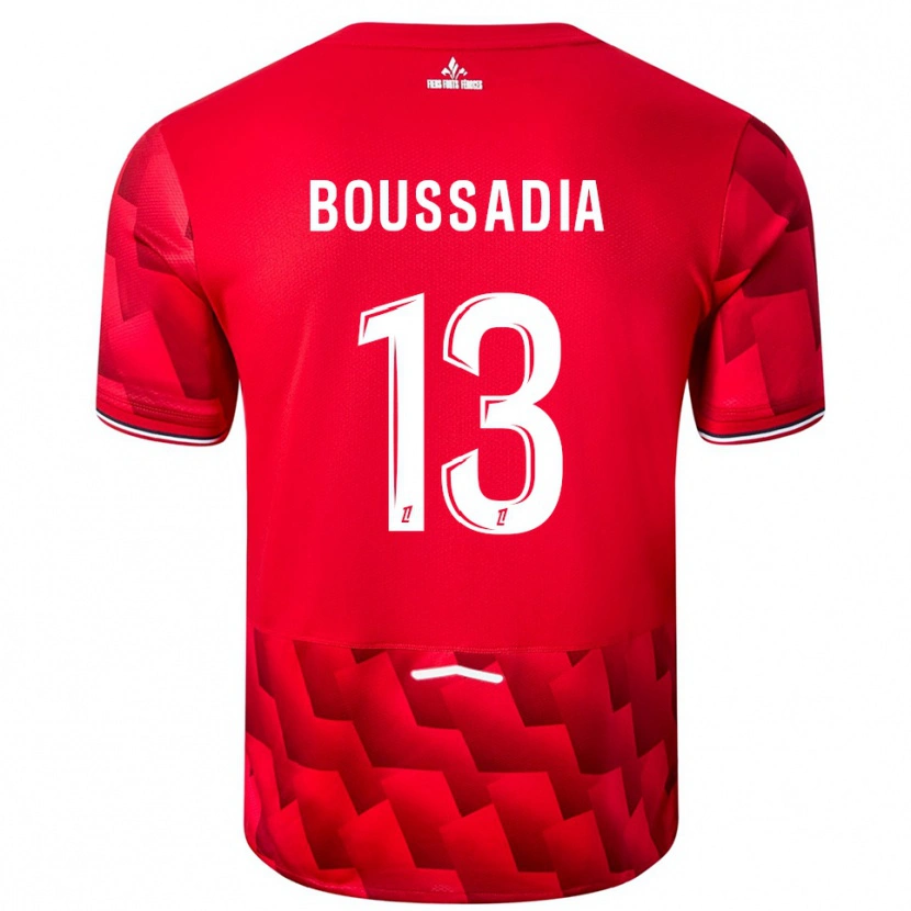 Danxen Hombre Camiseta Saad Boussadia #13 Rojo Blanco 1ª Equipación 2025/26 La Camisa