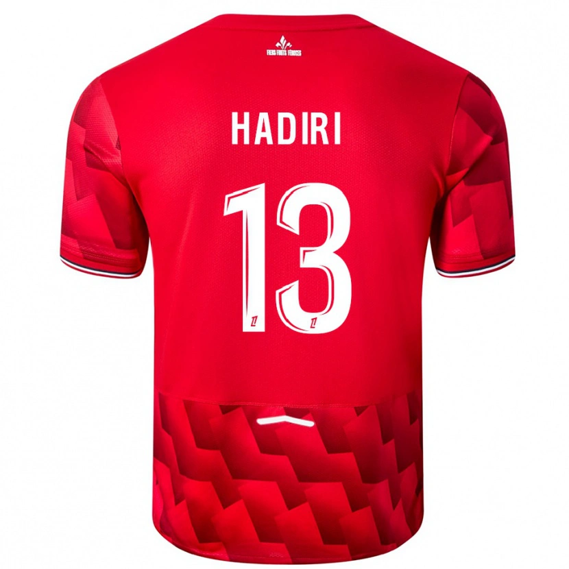 Danxen Hombre Camiseta Elias Hadiri #13 Rojo Blanco 1ª Equipación 2025/26 La Camisa
