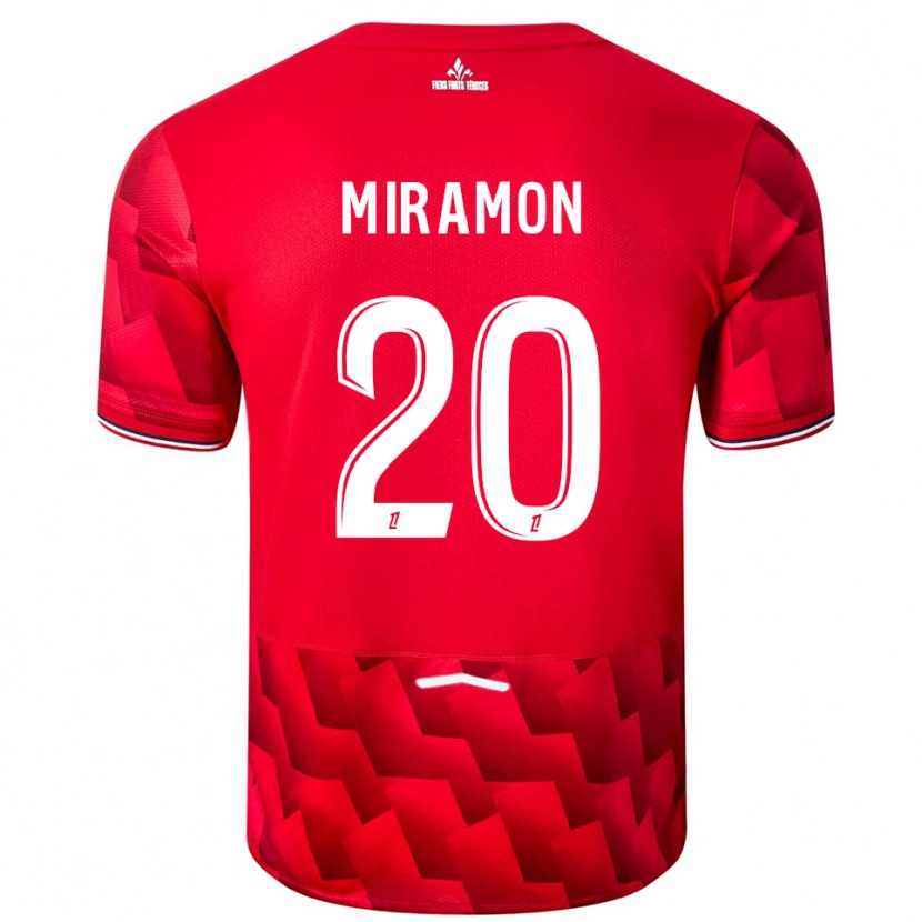 Danxen Hombre Camiseta Ignacio Miramón #20 Rojo Blanco 1ª Equipación 2025/26 La Camisa