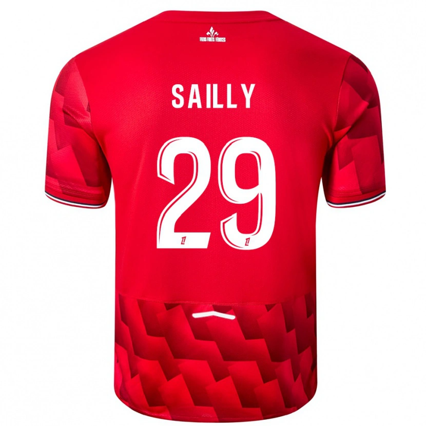 Danxen Hombre Camiseta Charlotte Sailly #29 Rojo Blanco 1ª Equipación 2025/26 La Camisa
