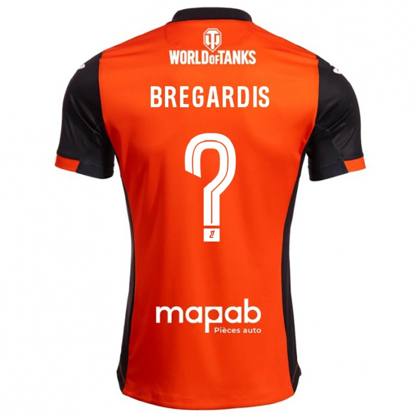 Danxen Hombre Camiseta Tom Bregardis #0 Negro Naranja 1ª Equipación 2025/26 La Camisa