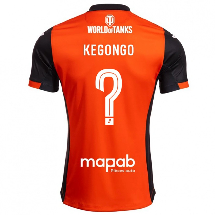 Danxen Hombre Camiseta Clarence Kegongo #0 Negro Naranja 1ª Equipación 2025/26 La Camisa