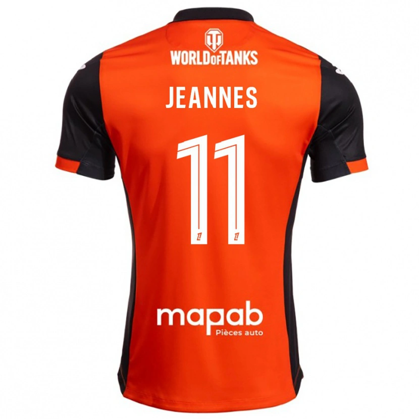 Danxen Hombre Camiseta Justine Jeannes #11 Negro Naranja 1ª Equipación 2025/26 La Camisa