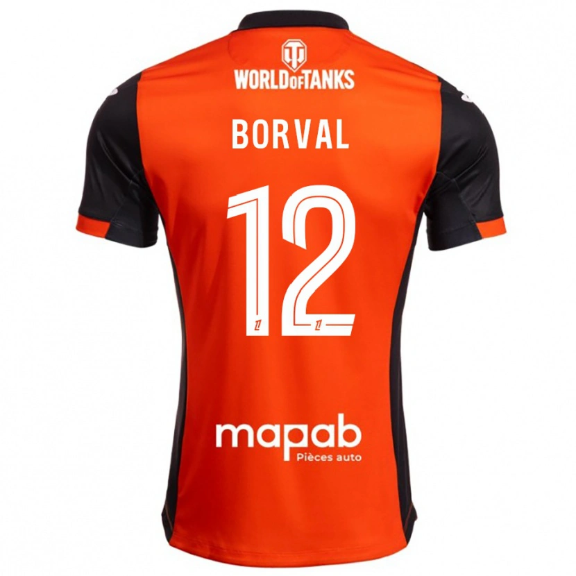 Danxen Hombre Camiseta Cyril Borval #12 Negro Naranja 1ª Equipación 2025/26 La Camisa