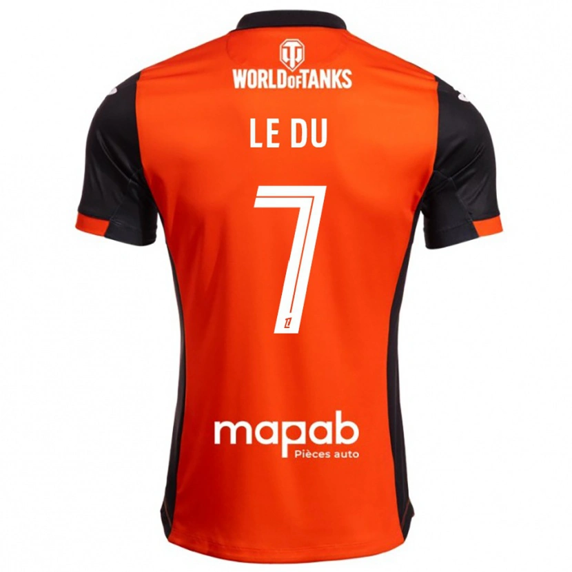 Danxen Hombre Camiseta Océane Le Du #7 Negro Naranja 1ª Equipación 2025/26 La Camisa