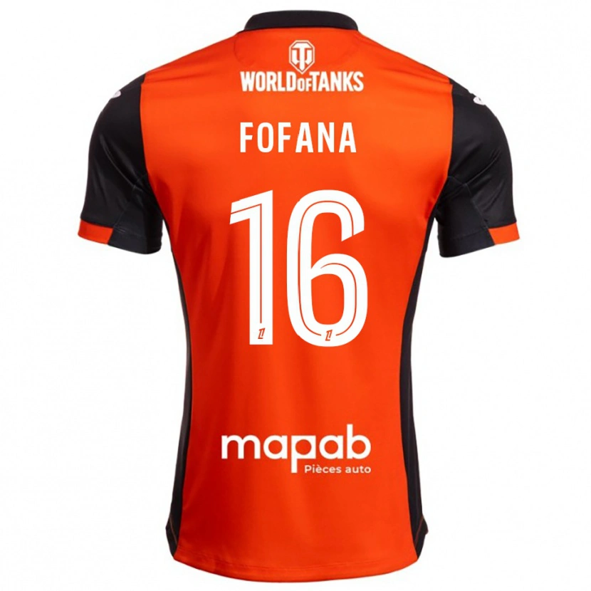 Danxen Hombre Camiseta Bahliseny Fofana #16 Negro Naranja 1ª Equipación 2025/26 La Camisa