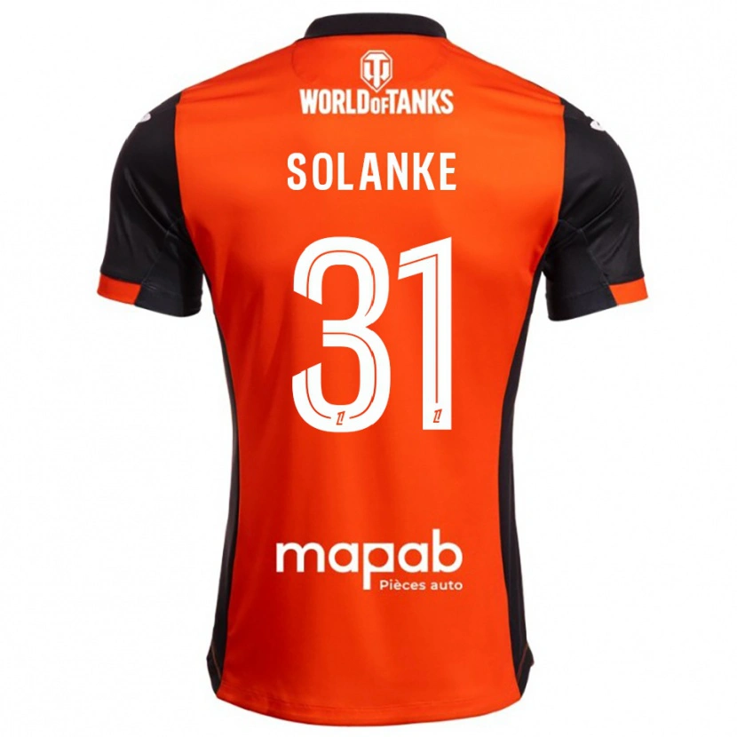 Danxen Hombre Camiseta Ade Solanke #31 Negro Naranja 1ª Equipación 2025/26 La Camisa