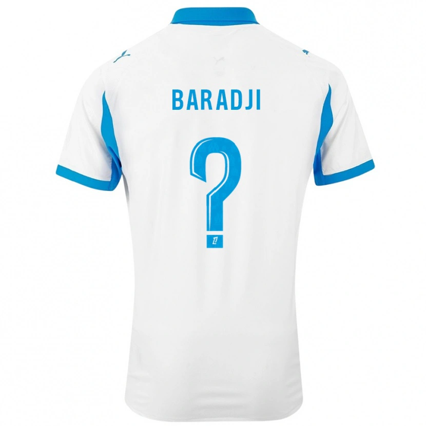 Danxen Hombre Camiseta Mohamed Baradji #0 Blanco Celeste 1ª Equipación 2025/26 La Camisa