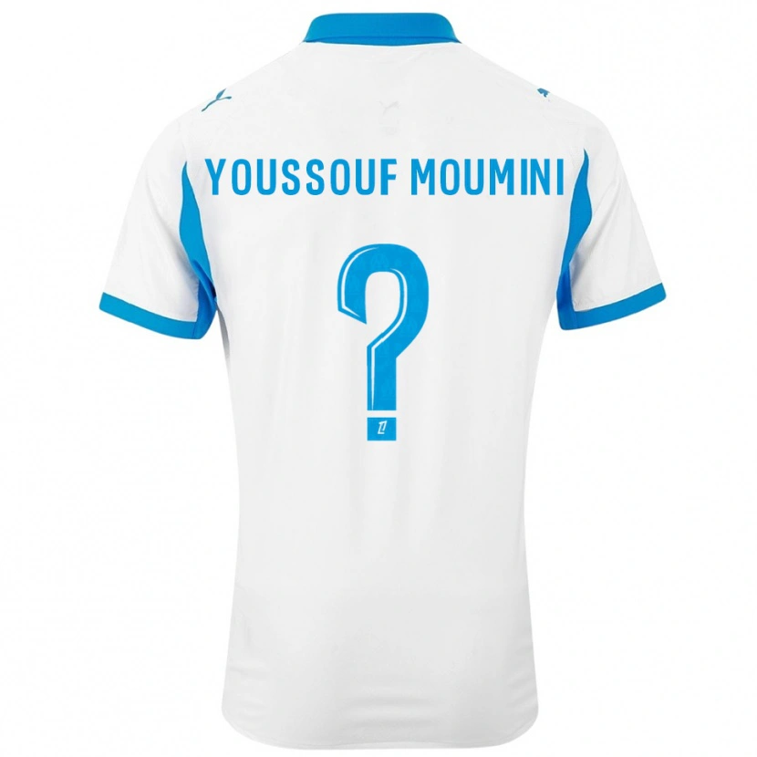 Danxen Hombre Camiseta Yakine Youssouf Moumini #0 Blanco Celeste 1ª Equipación 2025/26 La Camisa