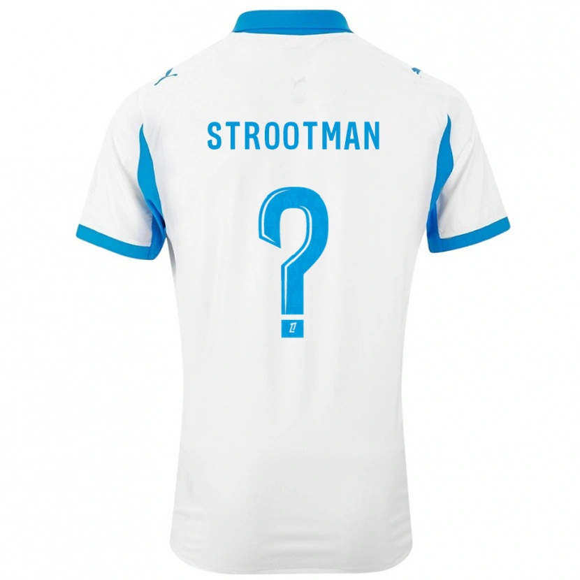 Danxen Hombre Camiseta Kevin Strootman #0 Blanco Celeste 1ª Equipación 2025/26 La Camisa