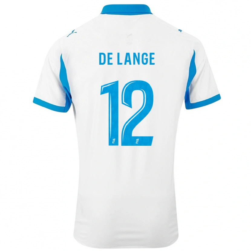 Danxen Hombre Camiseta Jeffrey De Lange #12 Blanco Celeste 1ª Equipación 2025/26 La Camisa