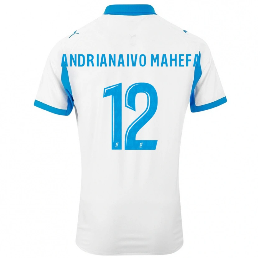 Danxen Hombre Camiseta Mathis Andrianaivo Mahefa #12 Blanco Celeste 1ª Equipación 2025/26 La Camisa