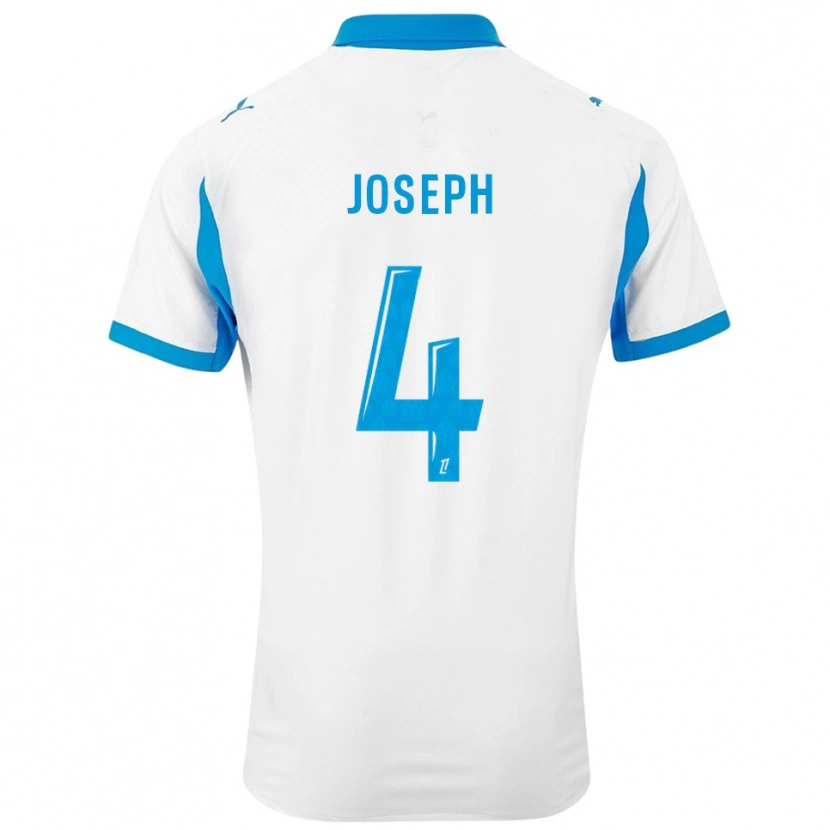 Danxen Hombre Camiseta Tabita Joseph #4 Blanco Celeste 1ª Equipación 2025/26 La Camisa