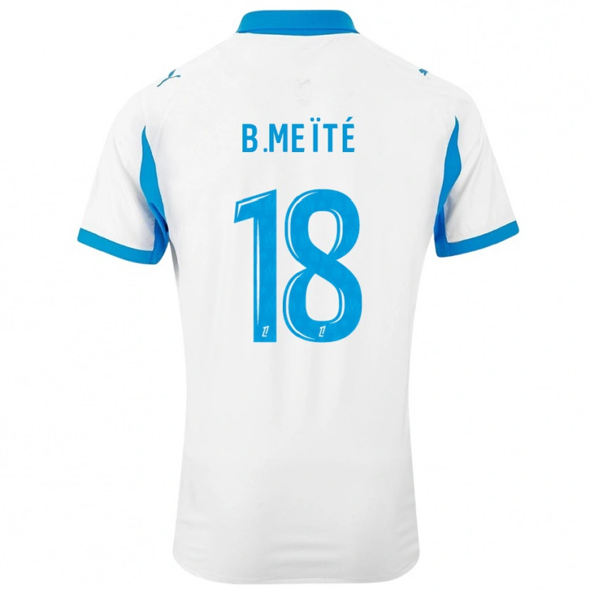 Danxen Hombre Camiseta Bamo Meïté #18 Blanco Celeste 1ª Equipación 2025/26 La Camisa