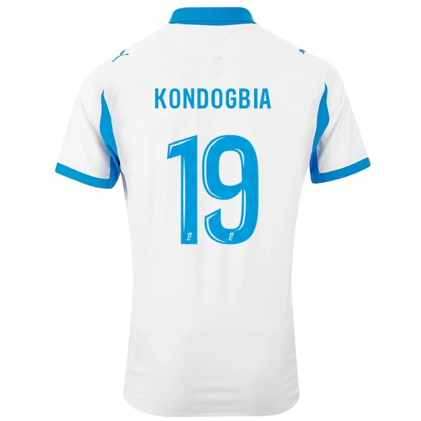 Danxen Hombre Camiseta Geoffrey Kondogbia #19 Blanco Celeste 1ª Equipación 2025/26 La Camisa