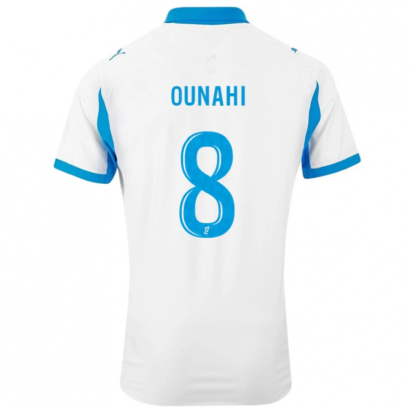 Danxen Hombre Camiseta Azzedine Ounahi #8 Blanco Celeste 1ª Equipación 2025/26 La Camisa