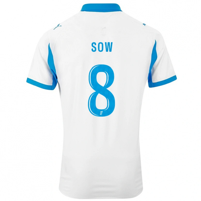 Danxen Hombre Camiseta Mbayang Sow #8 Blanco Celeste 1ª Equipación 2025/26 La Camisa