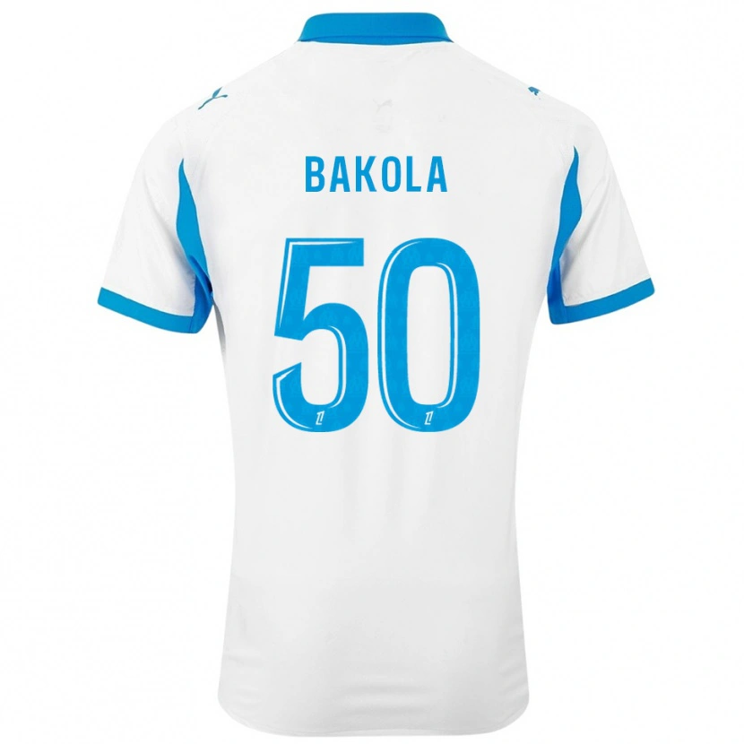 Danxen Hombre Camiseta Darryl Bakola #50 Blanco Celeste 1ª Equipación 2025/26 La Camisa