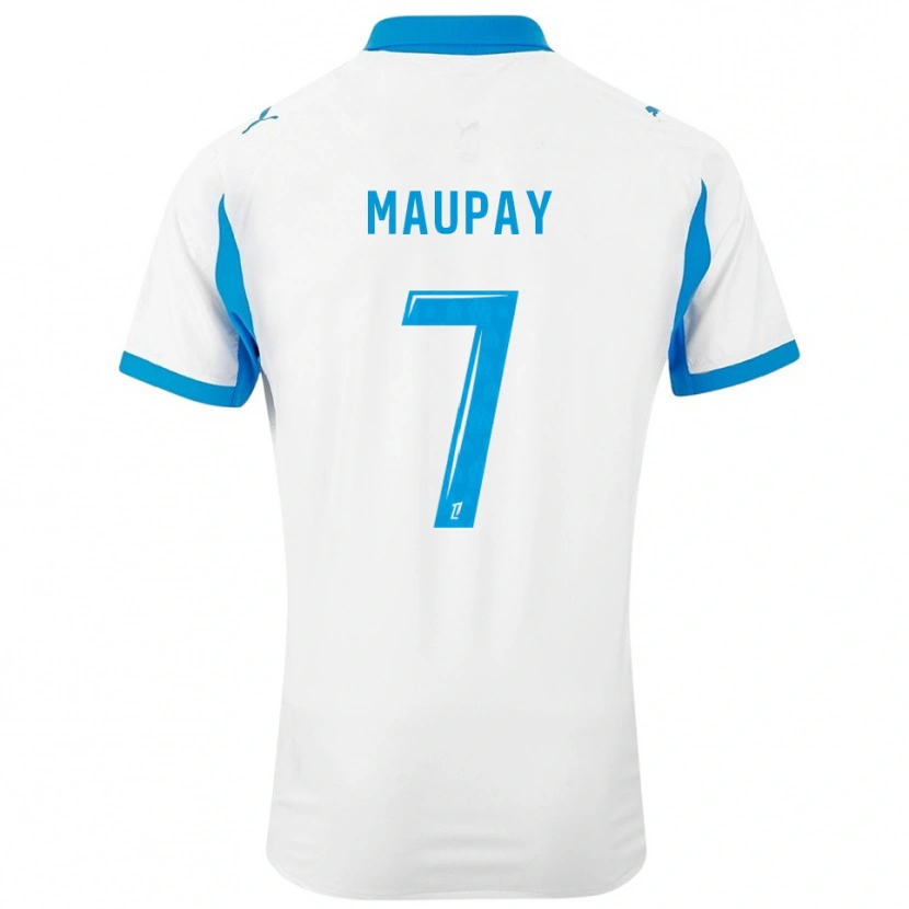 Danxen Hombre Camiseta Neal Maupay #7 Blanco Celeste 1ª Equipación 2025/26 La Camisa