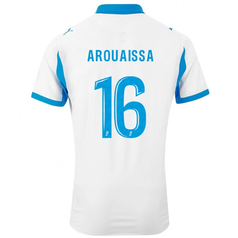 Danxen Hombre Camiseta Ines Arouaissa #16 Blanco Celeste 1ª Equipación 2025/26 La Camisa