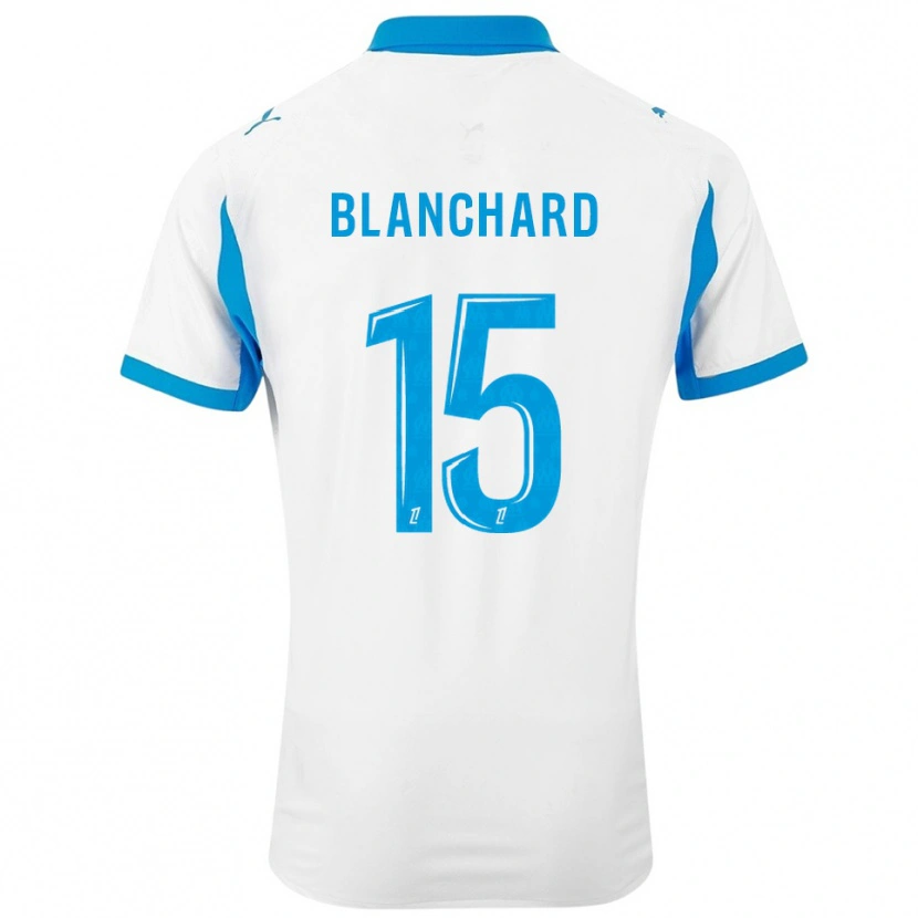 Danxen Hombre Camiseta Ninon Blanchard #15 Blanco Celeste 1ª Equipación 2025/26 La Camisa