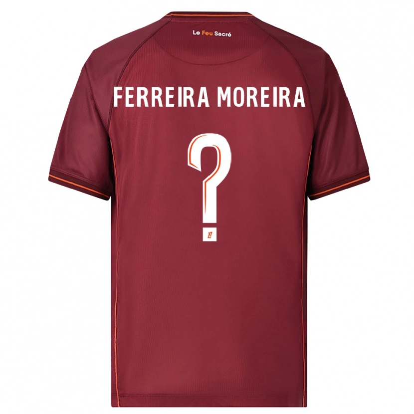 Danxen Hombre Camiseta Ruben Ferreira Moreira #0 Burdeos Blanco 1ª Equipación 2025/26 La Camisa