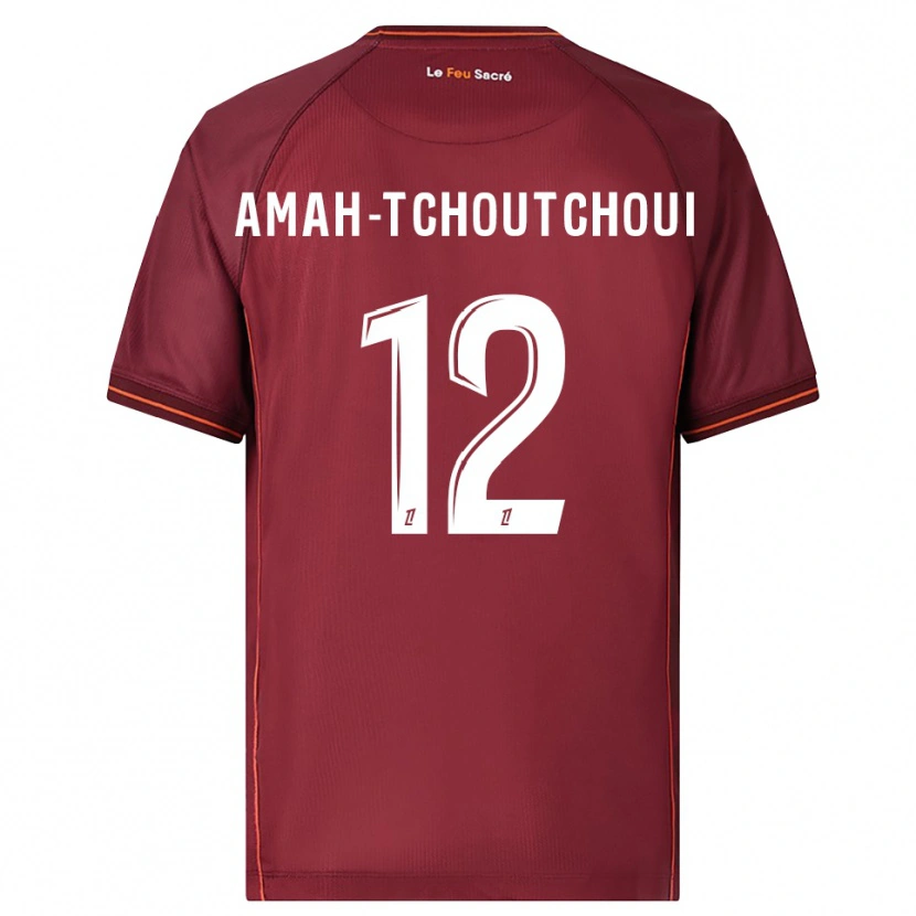 Danxen Hombre Camiseta Marco Amah-Tchoutchoui #12 Burdeos Blanco 1ª Equipación 2025/26 La Camisa