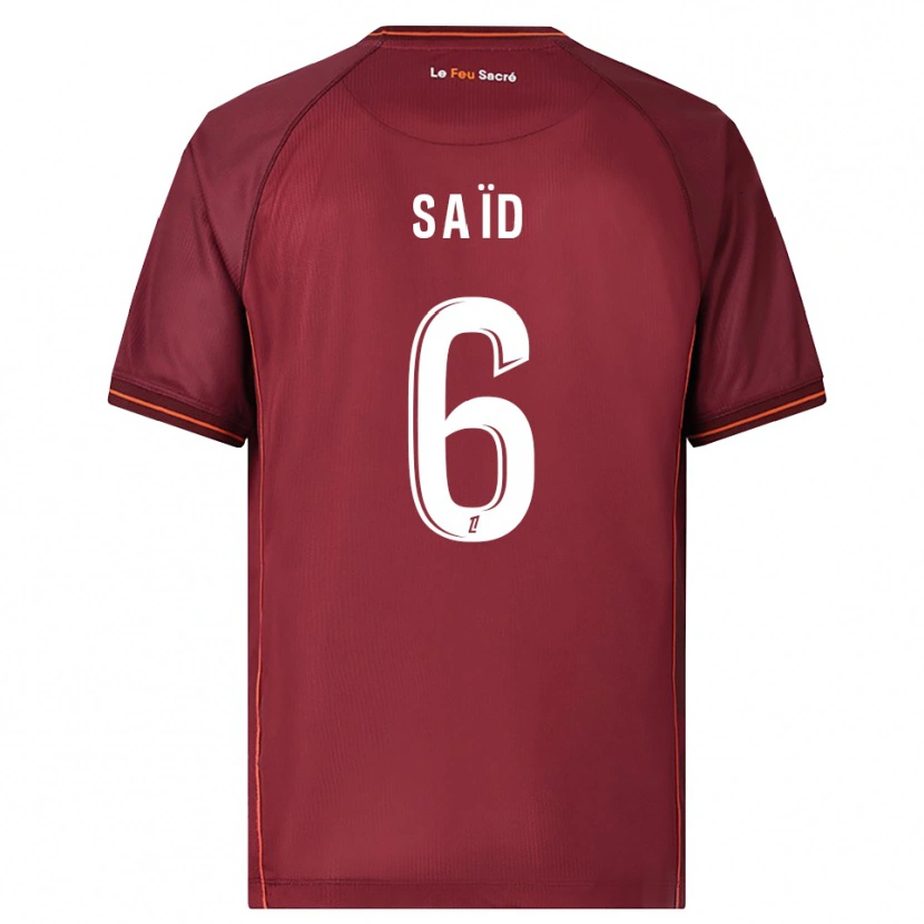 Danxen Hombre Camiseta Maoulida Saïd #6 Burdeos Blanco 1ª Equipación 2025/26 La Camisa