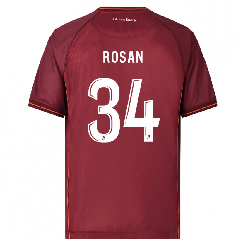 Danxen Hombre Camiseta Kaylia Rosan #34 Burdeos Blanco 1ª Equipación 2025/26 La Camisa