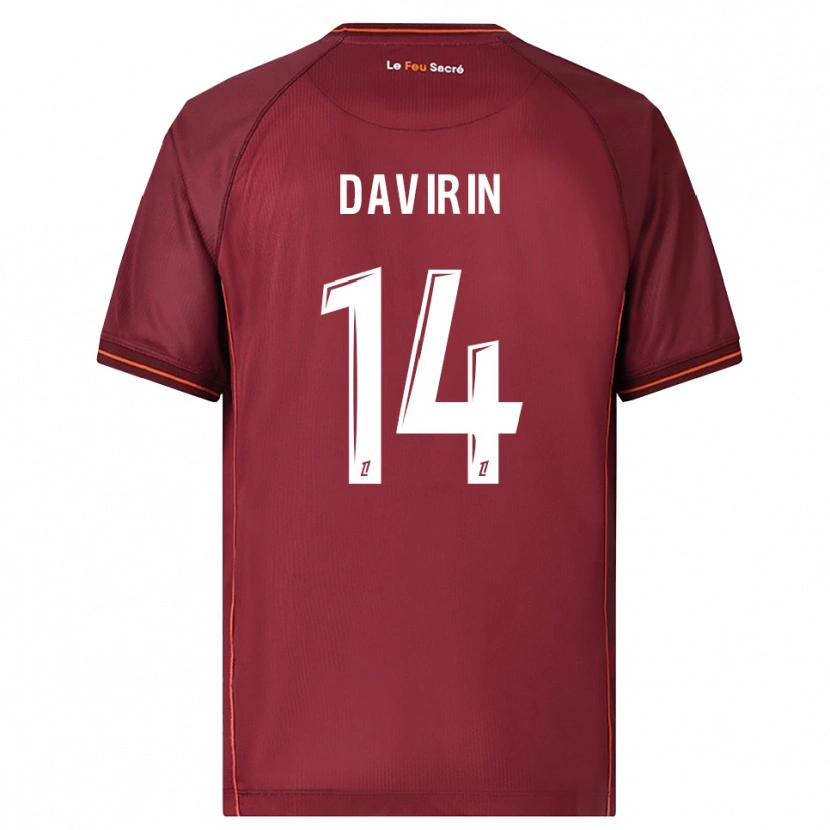 Danxen Hombre Camiseta Pierre-Alexandre Davirin #14 Burdeos Blanco 1ª Equipación 2025/26 La Camisa