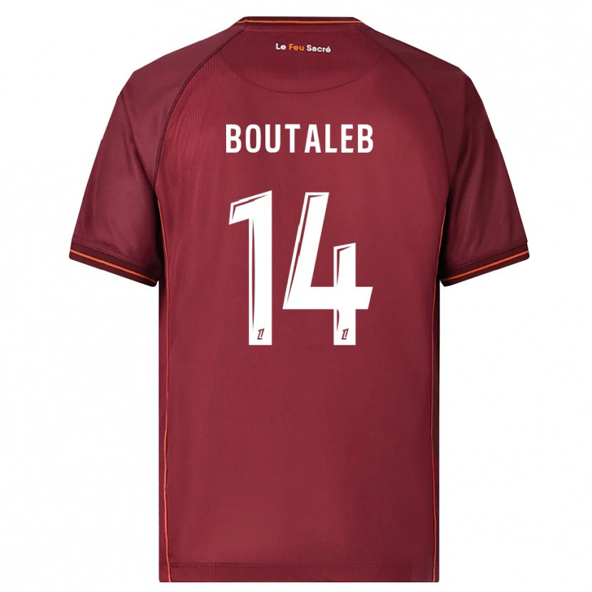 Danxen Hombre Camiseta Inès Boutaleb #14 Burdeos Blanco 1ª Equipación 2025/26 La Camisa