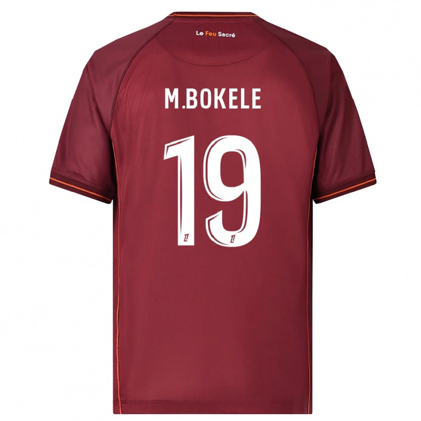 Danxen Hombre Camiseta Morgan Bokele #19 Burdeos Blanco 1ª Equipación 2025/26 La Camisa