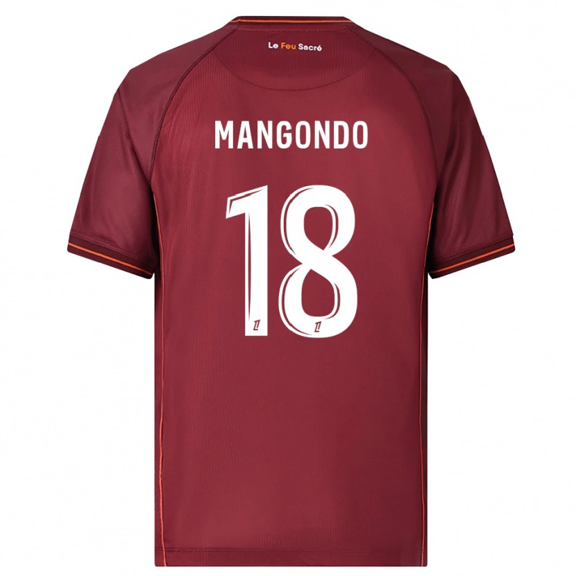 Danxen Hombre Camiseta Joseph Mangondo #18 Burdeos Blanco 1ª Equipación 2025/26 La Camisa