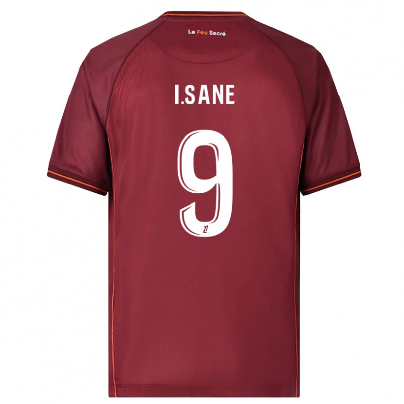 Danxen Hombre Camiseta Ibou Sané #9 Burdeos Blanco 1ª Equipación 2025/26 La Camisa