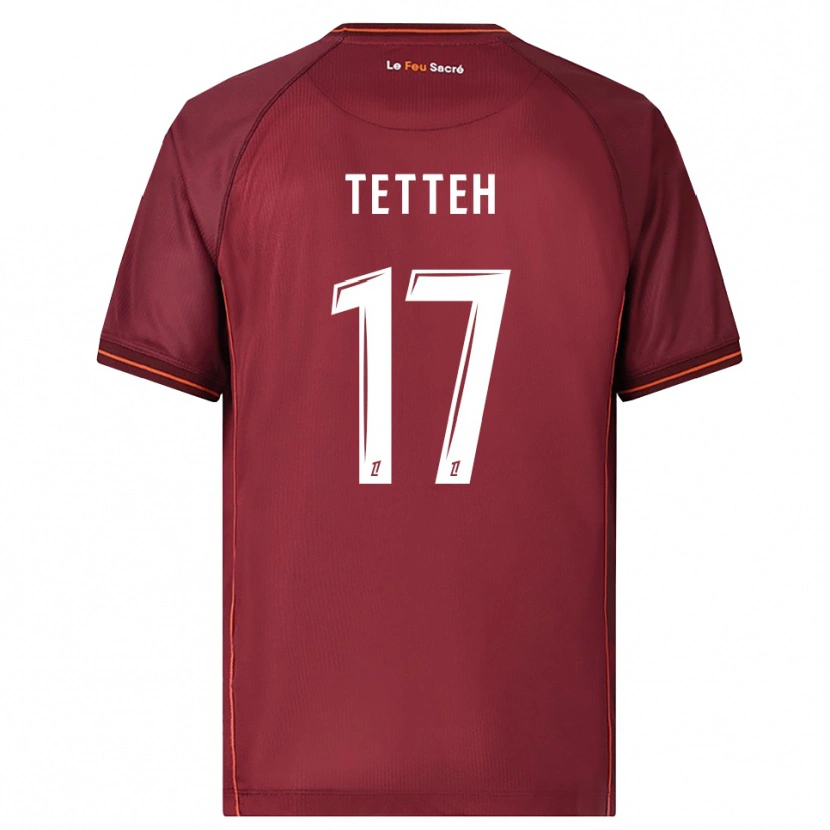 Danxen Hombre Camiseta Benjamin Tetteh #17 Burdeos Blanco 1ª Equipación 2025/26 La Camisa