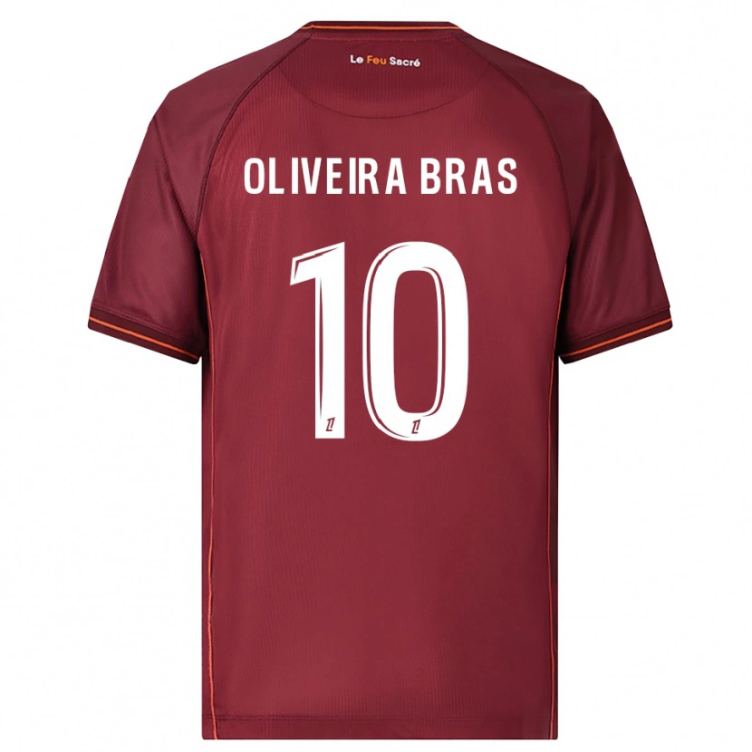 Danxen Hombre Camiseta Luisa Oliveira Bras #10 Burdeos Blanco 1ª Equipación 2025/26 La Camisa