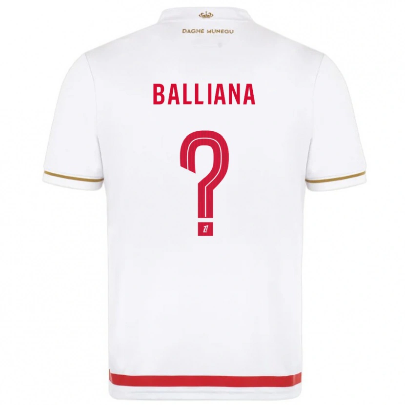 Danxen Hombre Camiseta David Balliana #0 Rojo Blanco 1ª Equipación 2025/26 La Camisa