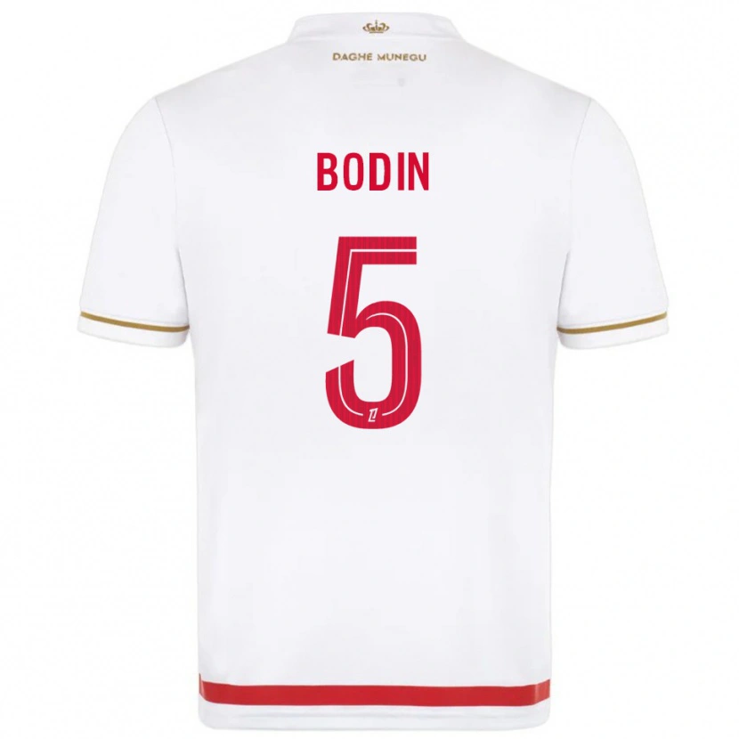 Danxen Hombre Camiseta Hugo Bodin #5 Rojo Blanco 1ª Equipación 2025/26 La Camisa